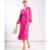 Pink Sequin Wrap Midi Dress | Clothing Size: 8