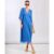 Blue Foil Chiffon Midi Dress | Clothing Size: 10