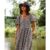 Black Gingham Midi Dress | Clothing Size: 8