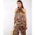 Brown Animal Printed Halter Neck Top | Clothing Size: 14