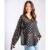 Black Foil Chiffon Oversize Shirt | Clothing Size: 10