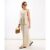 Linen Stripe Peplum Hem Top | Clothing Size: M