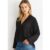 Black Textured Chiffon Oversized Blouse
