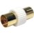 TV Aerial Coupler Female to Female Joiner Gold