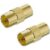 Philips TV Aerial Joiner Coupler 2 Pack Gold Plated