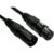 0.5m 3 Pin XLR Male to Female Cable – Black Connectors