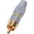 High Quality Phono Plugs Metal Body Gold Plated 2 Pack