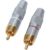 High Quality Phono Plugs Metal Body Gold Plated 2 Pack