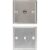 TV Aerial Wallplate – Steel Finish TV Aerial Socket Plate