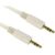 0.5m Audio Cable White 3.5mm Jack to Jack