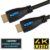 Blue LED Lit HDMI Cable Braided 3m