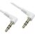 White Right Angled 3.5mm Jack to Jack Cable 1.5m 90 Degree