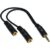 Headphone Splitter Cable 3.5mm Plug to 2x Sockets Gold