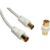 TV Aerial Lead Coax Male to Male 15m White