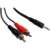 1.2m 3.5mm Stereo to 2x Phono Cable