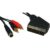 1.5m SCART Plug to 2x Phono plus S-Video