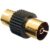 TV Aerial Coupler Female to Female Joiner Gold Black