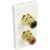 2x Phono Red / Black Faceplate Module Euromod Wall Plate Module