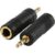 3.5mm Stereo Plug to 6.35mm Stereo Socket Adapter Gold