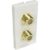 Dual F Type Faceplate Module Euromod Wall Plate Module