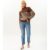 Brown High Neck Stripe Oversized Jumper
