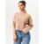 Camel High Neck Chunky Knit Crop Jumper