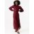 Burgundy Sequin High Neck Occasion Midi Dress