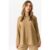 Camel Textured Long Sleeves Oversized Top