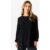 Black Textured Long Sleeves Oversized Top