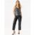 Grey Animal Sequin Lace Trim Cami Top