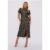 Black Foil Velour Midi Dress