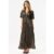 Black Metallic Plisse Maxi Dress