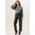 Blue Tie Neck Detail Long Sleeves Blouse