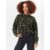 Khaki Animal Print Crew Neck Knit Jumper