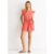 Coral Stretch Texture Frill Elasticated Waist Playsuit