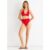 Red Halter Bikini Top with Ring Detail