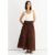 Chocolate Cotton Smock Tiered Cotton Maxi Skirt