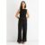 Black Cotton Contrast Stitch Detail Waist Coat
