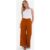 Rust Contrast Embroidery Stitch Detail Trouser