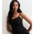 Black Cowl Neck Strappy Bodysuit