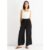 Black Paperbag Waist Wide Leg Trousers