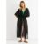 Black Flowy Open Front Beach Cover Kimono