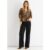 Brown Animal Print V Neck Peplum Blouse