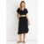 Black Air Flow Belted Oversized Dress