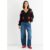 Black Contrast Strawberry Knitted Short Cardigan