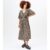 Brown Animal Print Oversized Midi Dress
