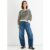 White Recycle Contrast Stripe Loose Fit Knit Jumper
