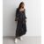 Black Polka Dot Pleated Cut Out Maxi Dress