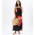 Black Large Floral Bardot Summer Dress