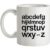 Alphabet mug.